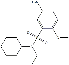 5-amino-N-cyclohexyl-N-ethyl-2-methoxybenzene-1-sulfonamide Struktur