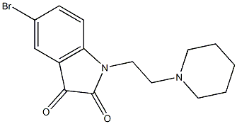 5-bromo-1-[2-(piperidin-1-yl)ethyl]-2,3-dihydro-1H-indole-2,3-dione Struktur