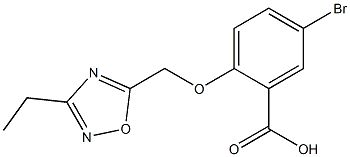 5-bromo-2-[(3-ethyl-1,2,4-oxadiazol-5-yl)methoxy]benzoic acid Struktur