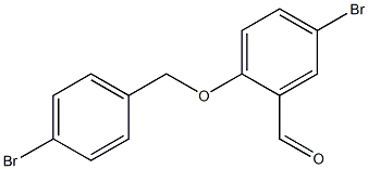 5-bromo-2-[(4-bromophenyl)methoxy]benzaldehyde Struktur