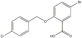 5-bromo-2-[(4-chlorophenyl)methoxy]benzoic acid Struktur