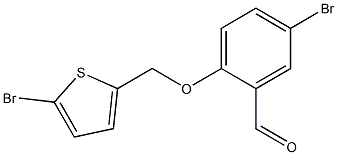 5-bromo-2-[(5-bromothiophen-2-yl)methoxy]benzaldehyde Struktur