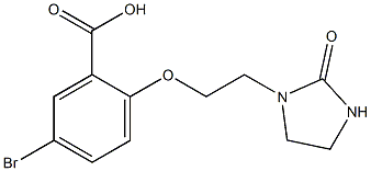 5-bromo-2-[2-(2-oxoimidazolidin-1-yl)ethoxy]benzoic acid Struktur