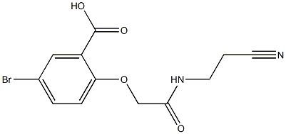 5-bromo-2-{[(2-cyanoethyl)carbamoyl]methoxy}benzoic acid Struktur