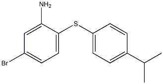 5-bromo-2-{[4-(propan-2-yl)phenyl]sulfanyl}aniline Struktur