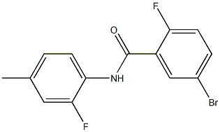 5-bromo-2-fluoro-N-(2-fluoro-4-methylphenyl)benzamide Struktur