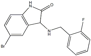 5-bromo-3-{[(2-fluorophenyl)methyl]amino}-2,3-dihydro-1H-indol-2-one Struktur