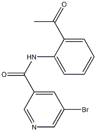 5-bromo-N-(2-acetylphenyl)pyridine-3-carboxamide Struktur