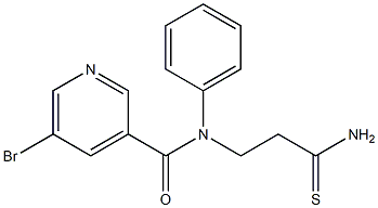 5-bromo-N-(2-carbamothioylethyl)-N-phenylpyridine-3-carboxamide Struktur