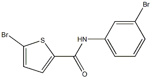 5-bromo-N-(3-bromophenyl)thiophene-2-carboxamide Struktur