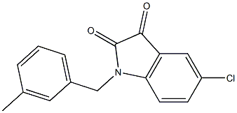 5-chloro-1-[(3-methylphenyl)methyl]-2,3-dihydro-1H-indole-2,3-dione Struktur