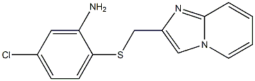 5-chloro-2-({imidazo[1,2-a]pyridin-2-ylmethyl}sulfanyl)aniline Struktur