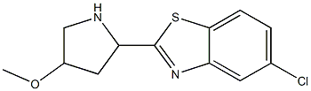 5-chloro-2-(4-methoxypyrrolidin-2-yl)-1,3-benzothiazole Struktur