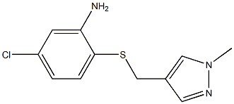 5-chloro-2-{[(1-methyl-1H-pyrazol-4-yl)methyl]sulfanyl}aniline Struktur