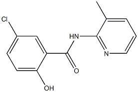 5-chloro-2-hydroxy-N-(3-methylpyridin-2-yl)benzamide Struktur