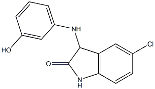 5-chloro-3-[(3-hydroxyphenyl)amino]-2,3-dihydro-1H-indol-2-one Struktur