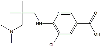 5-chloro-6-({2-[(dimethylamino)methyl]-2-methylpropyl}amino)pyridine-3-carboxylic acid Struktur