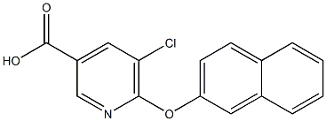 5-chloro-6-(naphthalen-2-yloxy)pyridine-3-carboxylic acid Struktur