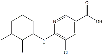 5-chloro-6-[(2,3-dimethylcyclohexyl)amino]pyridine-3-carboxylic acid Struktur