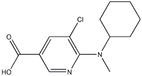 5-chloro-6-[cyclohexyl(methyl)amino]pyridine-3-carboxylic acid Struktur