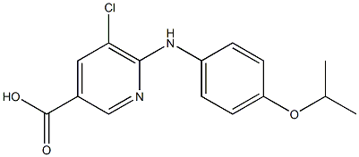 5-chloro-6-{[4-(propan-2-yloxy)phenyl]amino}pyridine-3-carboxylic acid Struktur