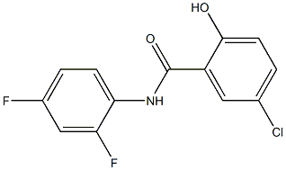 5-chloro-N-(2,4-difluorophenyl)-2-hydroxybenzamide Struktur