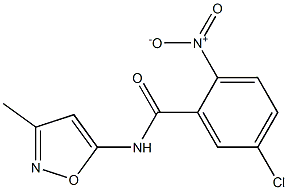 5-chloro-N-(3-methyl-1,2-oxazol-5-yl)-2-nitrobenzamide Struktur