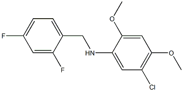 5-chloro-N-[(2,4-difluorophenyl)methyl]-2,4-dimethoxyaniline Struktur