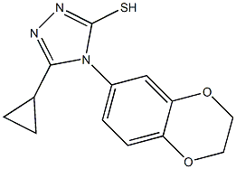 5-cyclopropyl-4-(2,3-dihydro-1,4-benzodioxin-6-yl)-4H-1,2,4-triazole-3-thiol Struktur