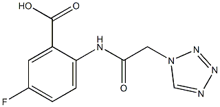 5-fluoro-2-[(1H-tetrazol-1-ylacetyl)amino]benzoic acid Struktur