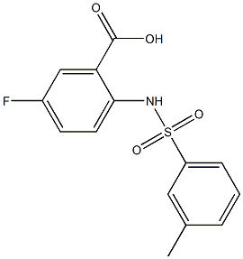 5-fluoro-2-[(3-methylbenzene)sulfonamido]benzoic acid Struktur