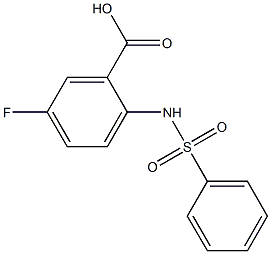 5-fluoro-2-[(phenylsulfonyl)amino]benzoic acid Struktur