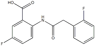 5-fluoro-2-[2-(2-fluorophenyl)acetamido]benzoic acid Struktur