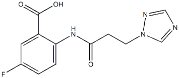 5-fluoro-2-[3-(1H-1,2,4-triazol-1-yl)propanamido]benzoic acid Struktur