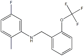 5-fluoro-2-methyl-N-{[2-(trifluoromethoxy)phenyl]methyl}aniline Struktur