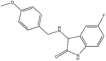 5-fluoro-3-{[(4-methoxyphenyl)methyl]amino}-2,3-dihydro-1H-indol-2-one Struktur