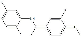 5-fluoro-N-[1-(3-fluoro-4-methoxyphenyl)ethyl]-2-methylaniline Struktur