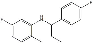 5-fluoro-N-[1-(4-fluorophenyl)propyl]-2-methylaniline Struktur