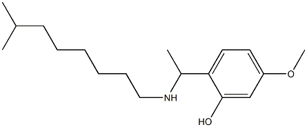 5-methoxy-2-{1-[(7-methyloctyl)amino]ethyl}phenol Struktur