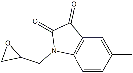 5-methyl-1-(oxiran-2-ylmethyl)-2,3-dihydro-1H-indole-2,3-dione Struktur