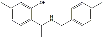 5-methyl-2-(1-{[(4-methylphenyl)methyl]amino}ethyl)phenol Struktur