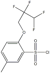 5-methyl-2-(2,2,3,3-tetrafluoropropoxy)benzene-1-sulfonyl chloride Struktur