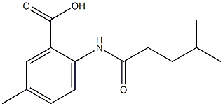 5-methyl-2-(4-methylpentanamido)benzoic acid Struktur