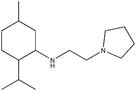 5-methyl-2-(propan-2-yl)-N-[2-(pyrrolidin-1-yl)ethyl]cyclohexan-1-amine Struktur