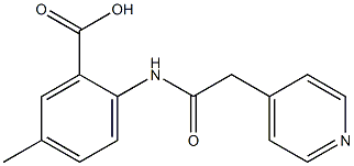 5-methyl-2-[(pyridin-4-ylacetyl)amino]benzoic acid Struktur