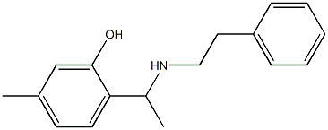 5-methyl-2-{1-[(2-phenylethyl)amino]ethyl}phenol Struktur