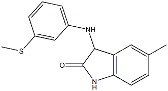 5-methyl-3-{[3-(methylsulfanyl)phenyl]amino}-2,3-dihydro-1H-indol-2-one Struktur