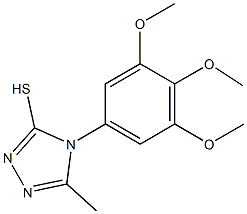 5-methyl-4-(3,4,5-trimethoxyphenyl)-4H-1,2,4-triazole-3-thiol Struktur