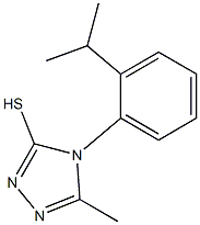 5-methyl-4-[2-(propan-2-yl)phenyl]-4H-1,2,4-triazole-3-thiol Struktur