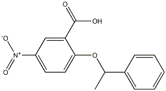 5-nitro-2-(1-phenylethoxy)benzoic acid Struktur